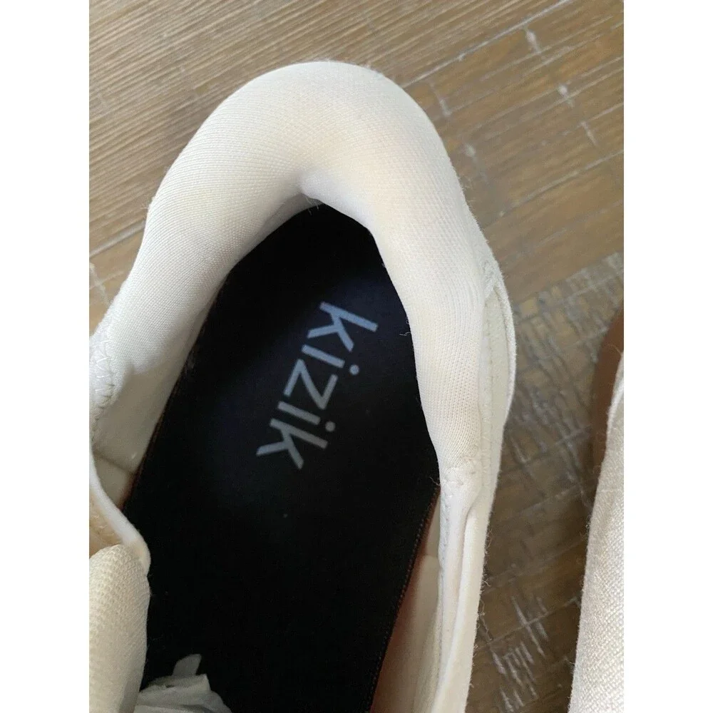 Kizik Irvine Canvas Hands-Free Sneakers – Cream/Gum – Men’s 10 / Women’s 11.5